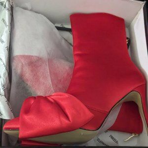 Pink Elephant Red Boots